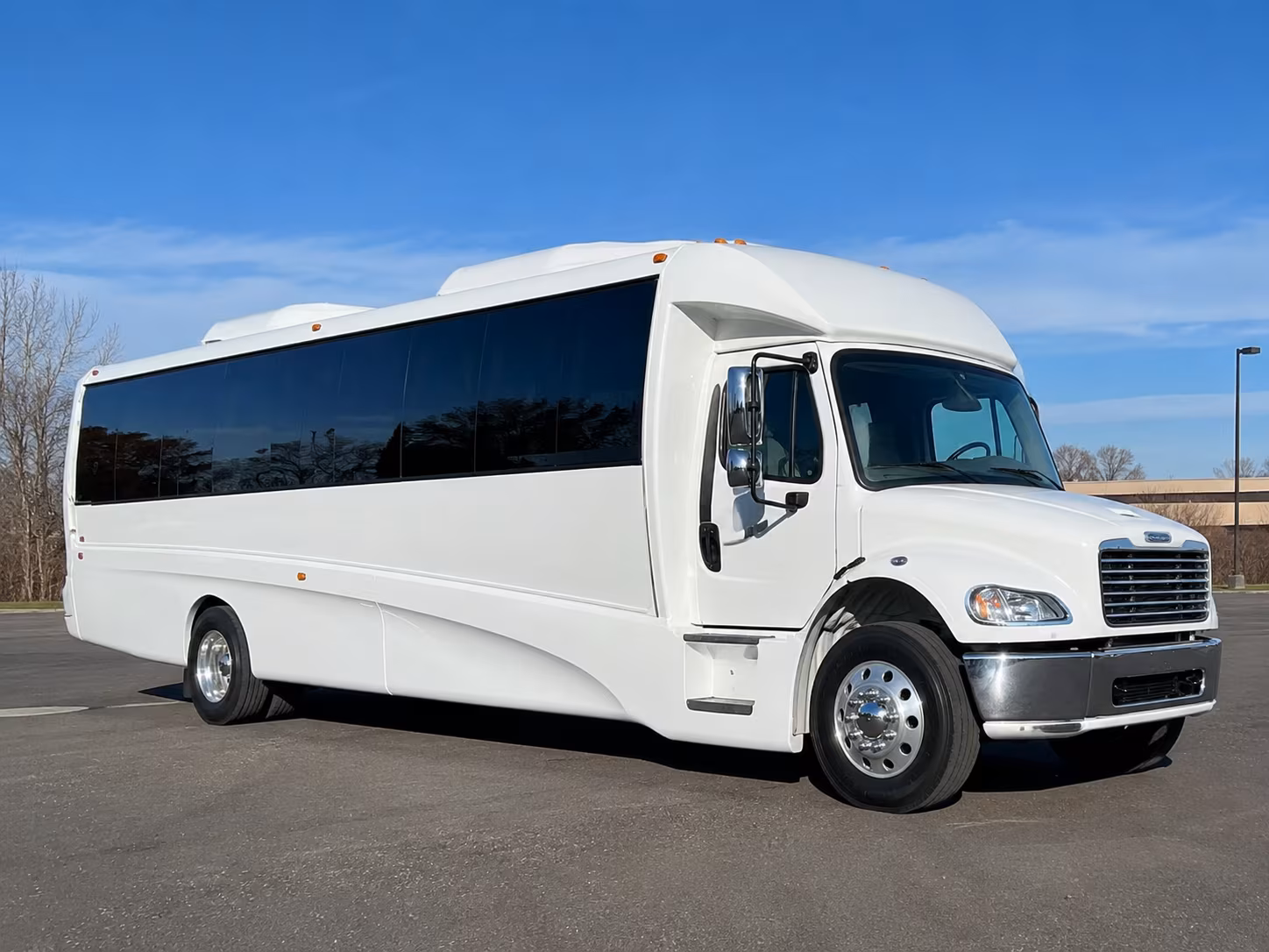 Passenger seating aboard a party bus rental serving Edison