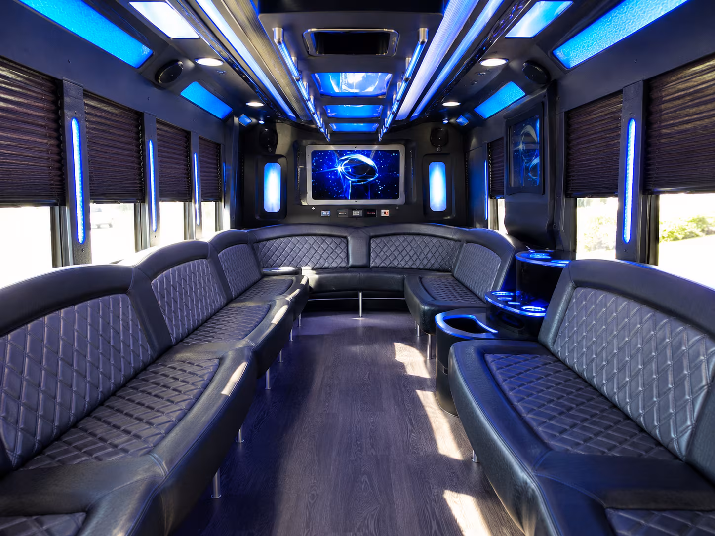 Edison Private Event Transportation party bus exterior