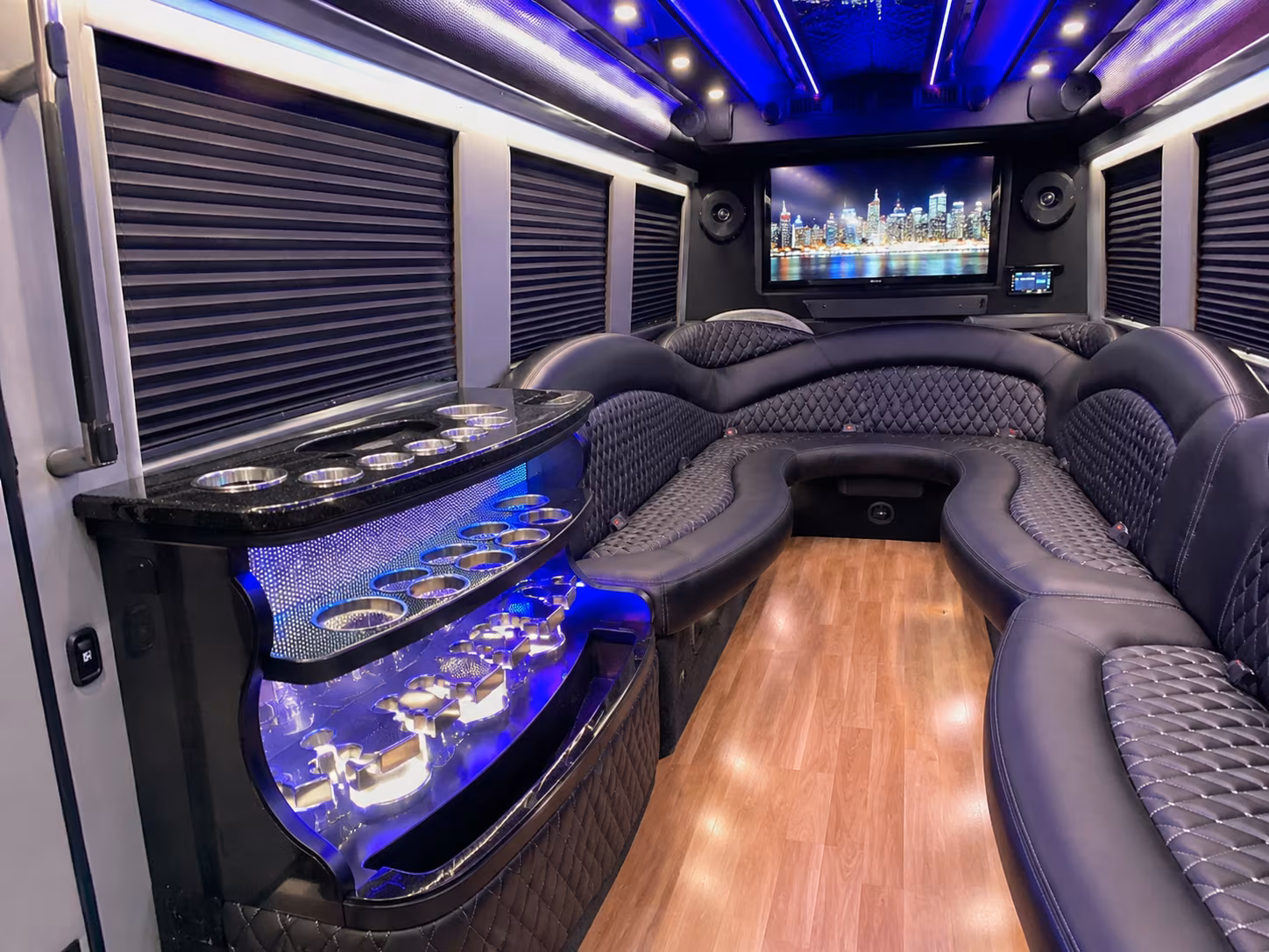 Edison Prom & Homecoming Transportation party bus exterior