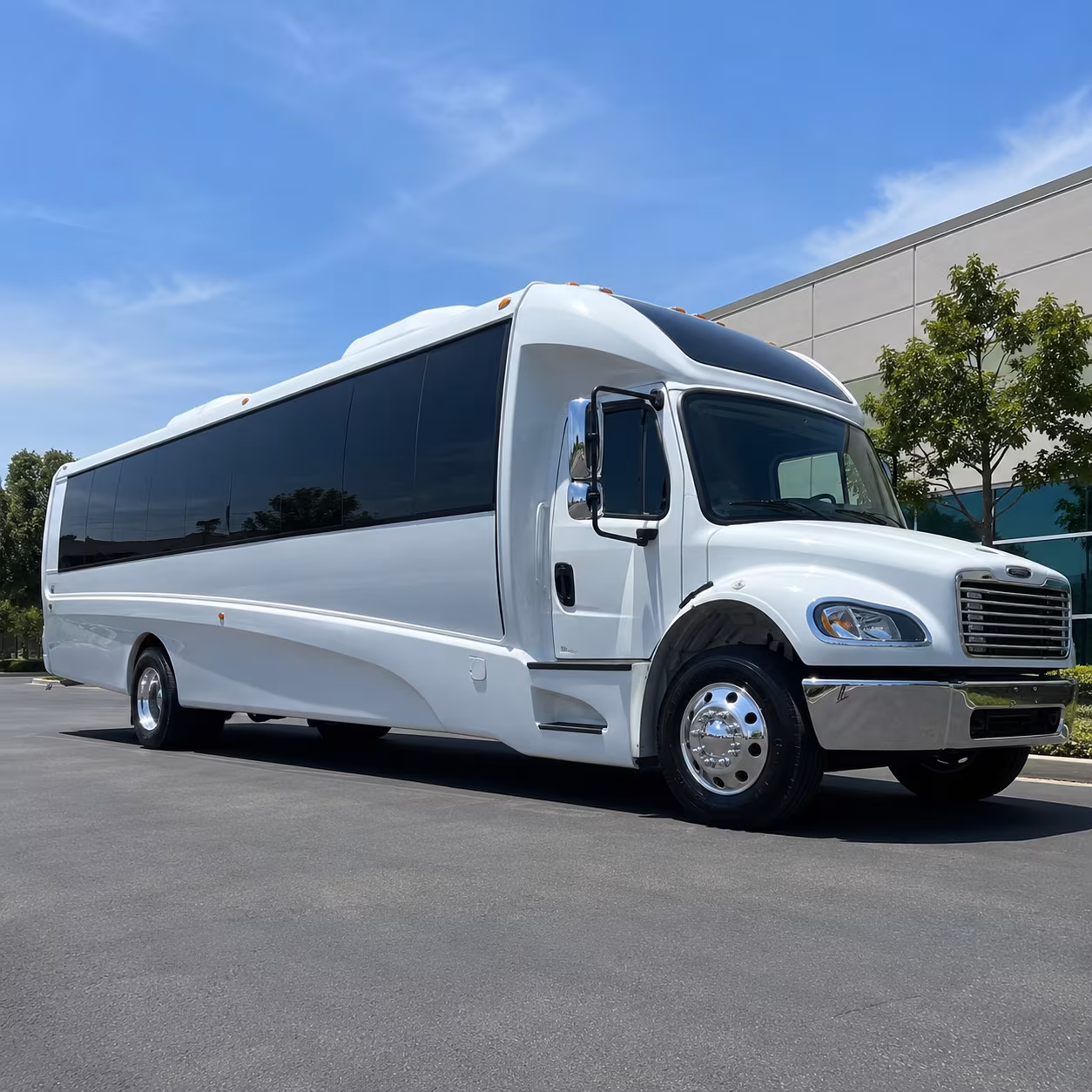 Edison School Event Transportation party bus exterior