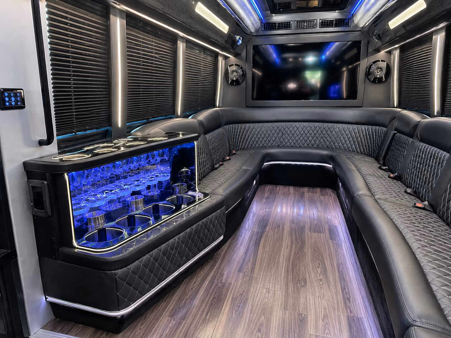 Edison Sporting Event Transportation party bus exterior