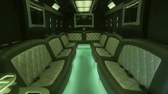 Interior of Edison Party Bus Company's 20 Passenger Party Bus in Edison