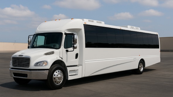 Exterior of Charter Bus Company Bayonne's 25 Passenger Party Bus in Bayonne
