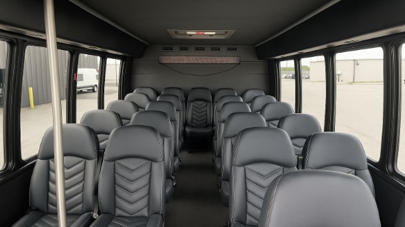 Interior of Charter Bus Company Edison's 35 Passenger Minibus in Edison