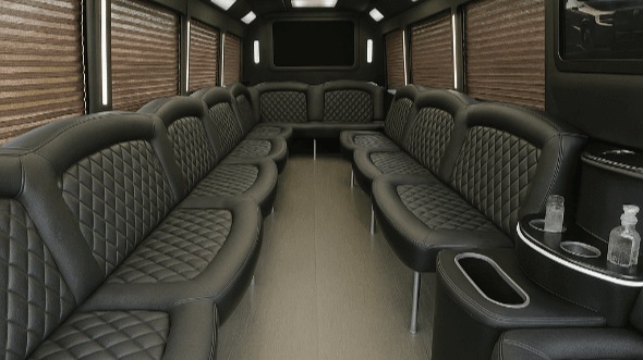 40 passenger party bus interior