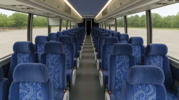 Interior of Charter Bus Company Edison's 44 Passenger Charter Bus in Edison