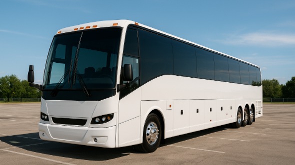 Exterior of Charter Bus Company Edison's 46 Passenger Charter Bus in Edison