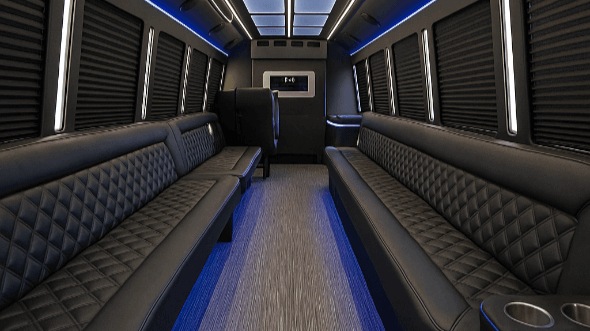 Interior of Edison Party Bus Company's 50 Passenger Party Bus in Edison