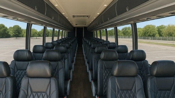 Interior of Charter Bus Company Edison's 54 Passenger Charter Bus in Edison