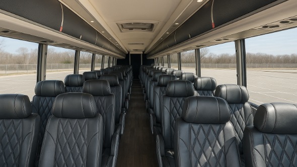 Interior of Charter Bus Company Edison's ADA Charter Bus in Edison